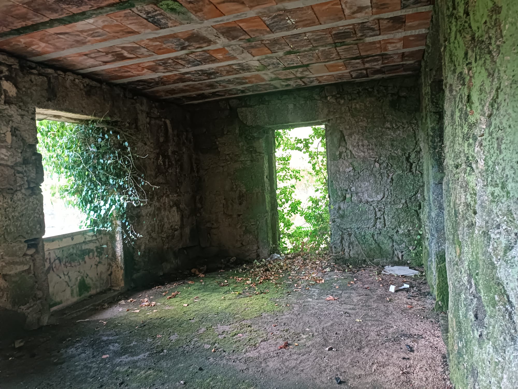 Ruina p/ recuperação em Vila do Gerês c/ 3.650 de terreno plano c/ Riacho.